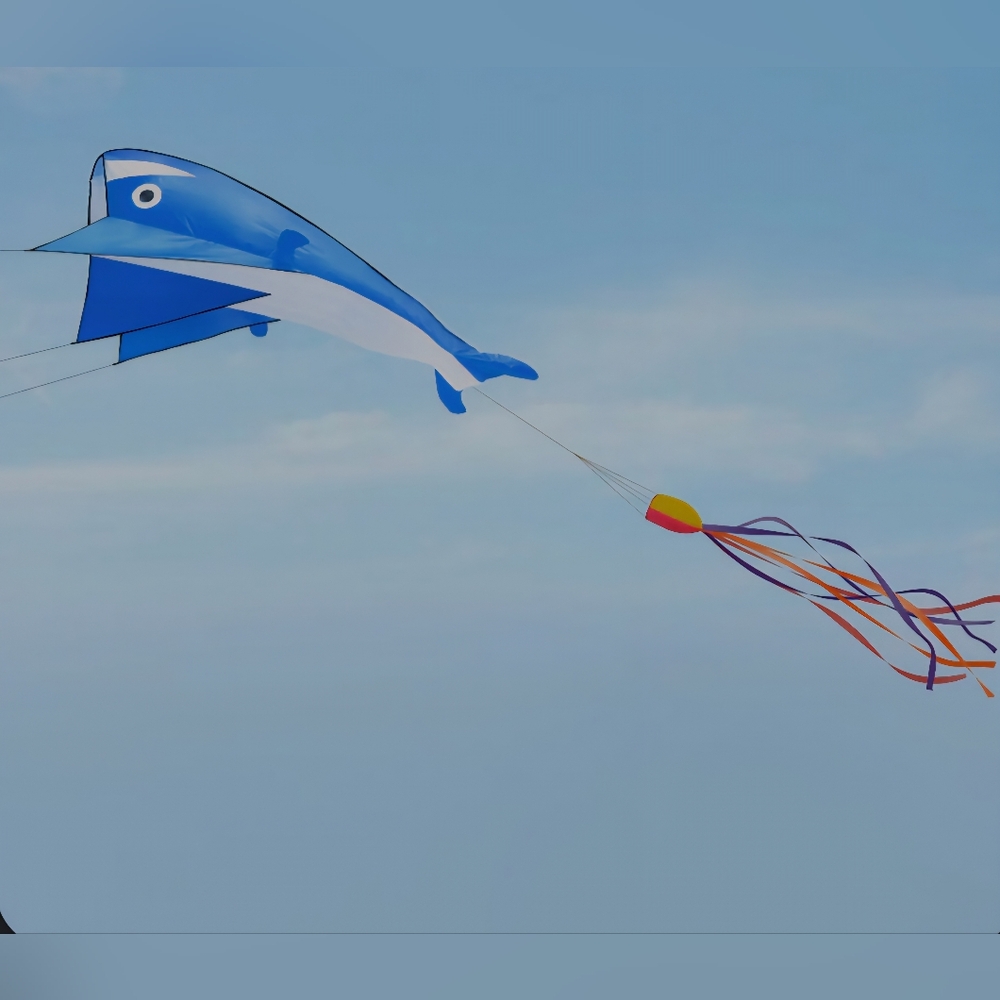3F Blue Dolphin Kite for Kids
